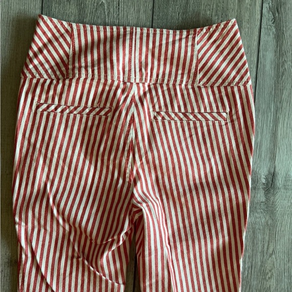 Free People Frankie Red/White Striped Pants NWT - Picture 7 of 7